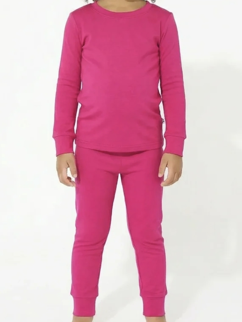 NWT Hanna Andersson Magenta Long John Organic Cotton Pajama 130 8